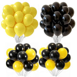 80Pcs 10-Inch Black Yellow Balloons for Sunflower Party Decorations