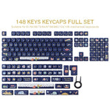 Pbt Keycaps 148 Keys Custom Little Prince Keycap Set Cute Moa Profile Keycaps Dye-Sublimation For Cherry Gateron Mx Swithes 60% Mechanical Keyboards