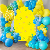 144pcs Sponge-Themed Balloon Arch Kit – Blue & Yellow Party Decor for Birthdays and Showers