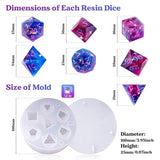 Dice Resin Molds Silicone, Dnd Dice Epoxy Resin Molds With 7 Standard Polyhedral Stereoscopic Dice Cavities, Silicone Molds For Epoxy Resin, Diy Dices Making, Table Board Game