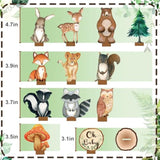 12Pcs Woodland Animals Table Centerpieces, Woodland Baby Shower Decorations, Forest Wild Animal Cutout Shapes For Creatures Baby Shower Table Decorations, Wood