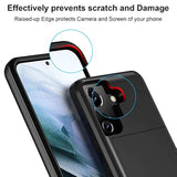 For Samsung Galaxy S21 Case Credit Card Ids Cash Holder Shell Wallet Case Slide Cover Dual Layer Hard Pc Soft Tpu Rubber Cover Phone Case For Samsung Galaxy S21 5G 6.2'' 2021 Black