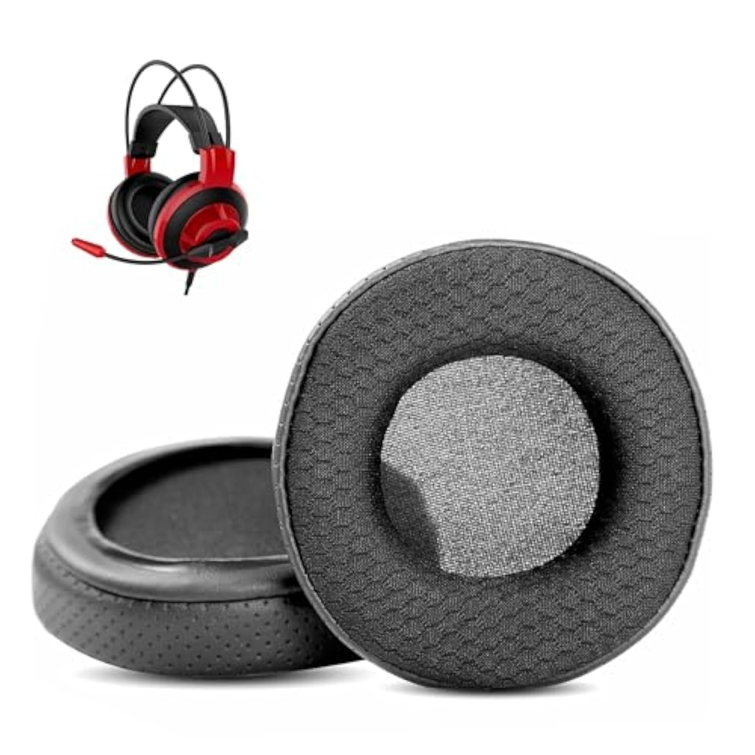 Ds502 Earpads Replacement Compatible With Msi Ds502 Ds-502 Ds501 Headphones Ear Pads Cushion(Punched Leather/Durable Fabric And Memory Foam)