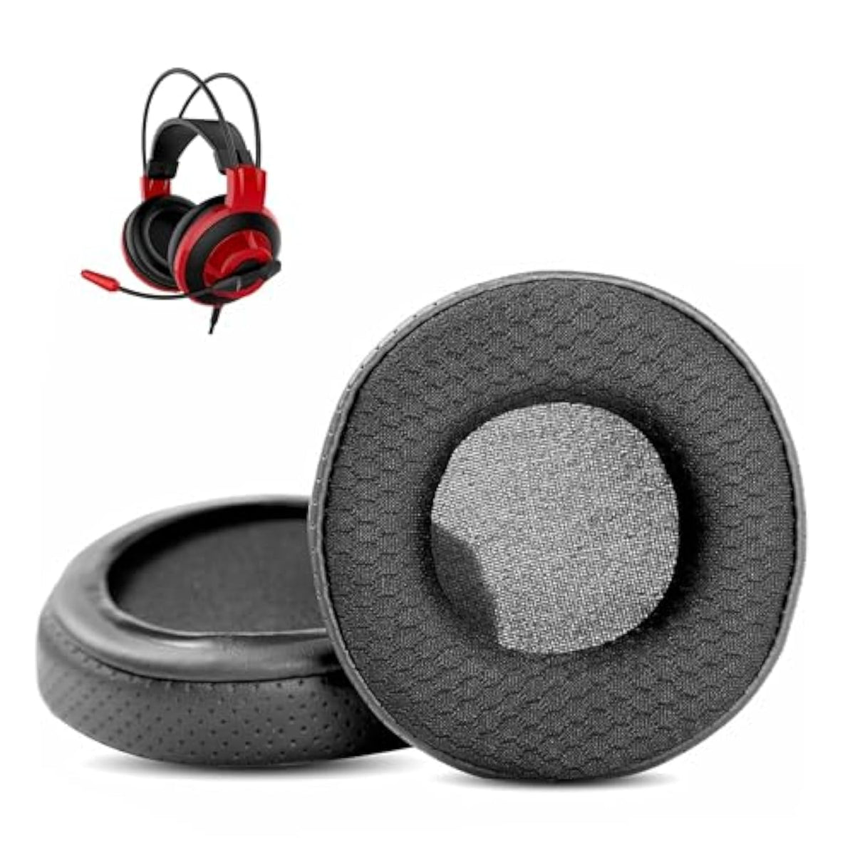 Ds502 Earpads Replacement Compatible With Msi Ds502 Ds-502 Ds501 Headphones Ear Pads Cushion(Punched Leather/Durable Fabric And Memory Foam)
