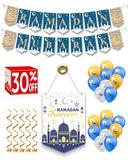 Ramadan decorations for home 2026 set ( ramadan wreath -2 Ramdan banner 18 Ramdan balloons ) Ramadan decor - Ramadan's gifts - Ramadan's decoration - Ramadan's mubarak banners