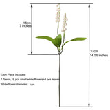 12 Pcs Lily Of The Valley Artificial Flowers Wind Chime Orchid Wedding Holding Flowers Bouquet Home Garden Wedding Party Office Decoration