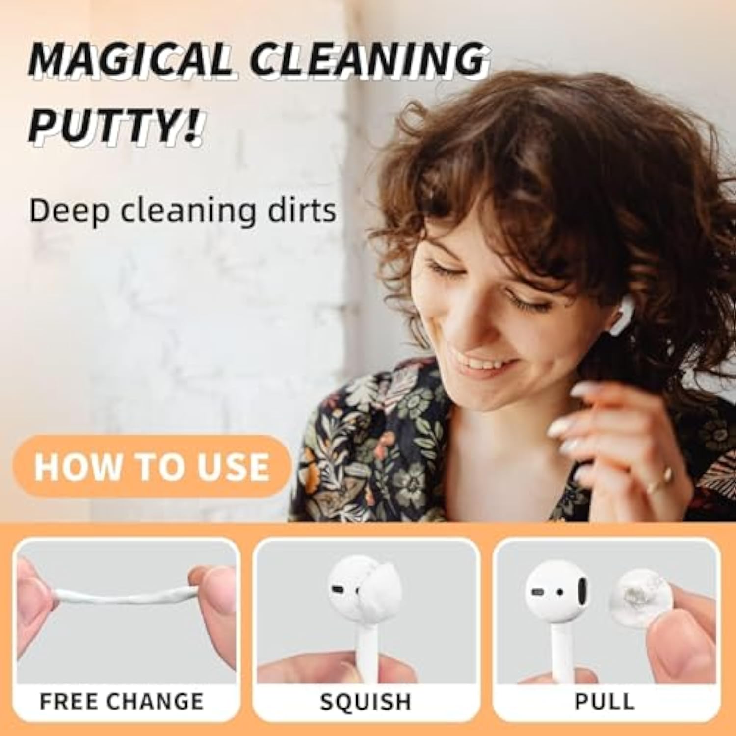 Cleaning Putty For Airpods, Phone Cleaning Kit, Remove Ear Wax&Dirt&Gunk From Device'S Small Crevices, For Airpod Cleaner Kit For Airpods Charging Case/Headphones/Phone/Electronics
