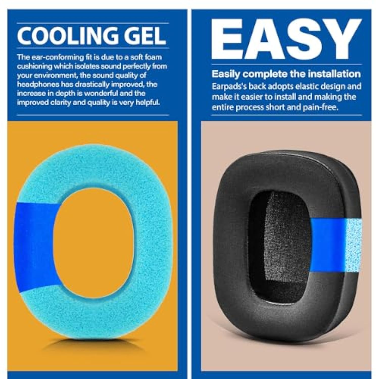 P5 Ear Pads - Replacement Ear Cushion Compatible With P5 Wired Headphones I Not Fit P5 Wireless And P5 Series 2/S2 (Cooling Gel Fabric)