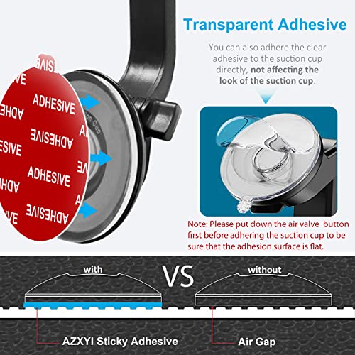 Very High Bond Sticky Adhesive, 6 Pack Dashboard Pad Mounting Disk Adhesive Replacement Kit, Double-Sided Stickers For Suction Cup Dashboard Phone Holder & Windshield Car Mount