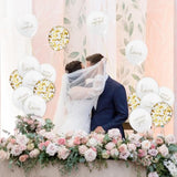 50pcs Engagement Balloons – "He Asked, She Said Yes" & Gold Confetti Decor