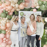 Pink & Sage Green Balloon Arch Kit: 131 Pcs Party Décor