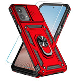 Phone Case For Motorola Moto G 5G 2023 Case With Hd Screen Protector & Slide Camera Cover & Kickstand, [Military-Grade] Phone Case For Moto G 5G 2023 (Red)