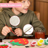 Thank You For Coming Gifts For Kids-24 Pack Strawberry Party Favors -Strawberry Birthday Party Supplies With Bubbles, Magnets, Cards & Wood Painting Craft Kit - Kids Birthday Gifts Bulk