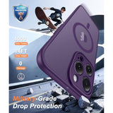 Purple iPhone 14 Pro Max Case Compatible with MagSafe Wireless Charging