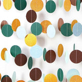 Sage Green Gold Brown Paper Streamers 52ft Baby Shower Party Decor