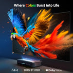 Aurora Pro, Ultra Short Throw 4K Tricolor Laser Projector, 2400 Lumens, Screen Adoption, Dynamic Laser Dimming, Dolby Vision & Atoms, Hdr10, Hlg, Active 3D, 60W Speakers, Ust Laser Tv