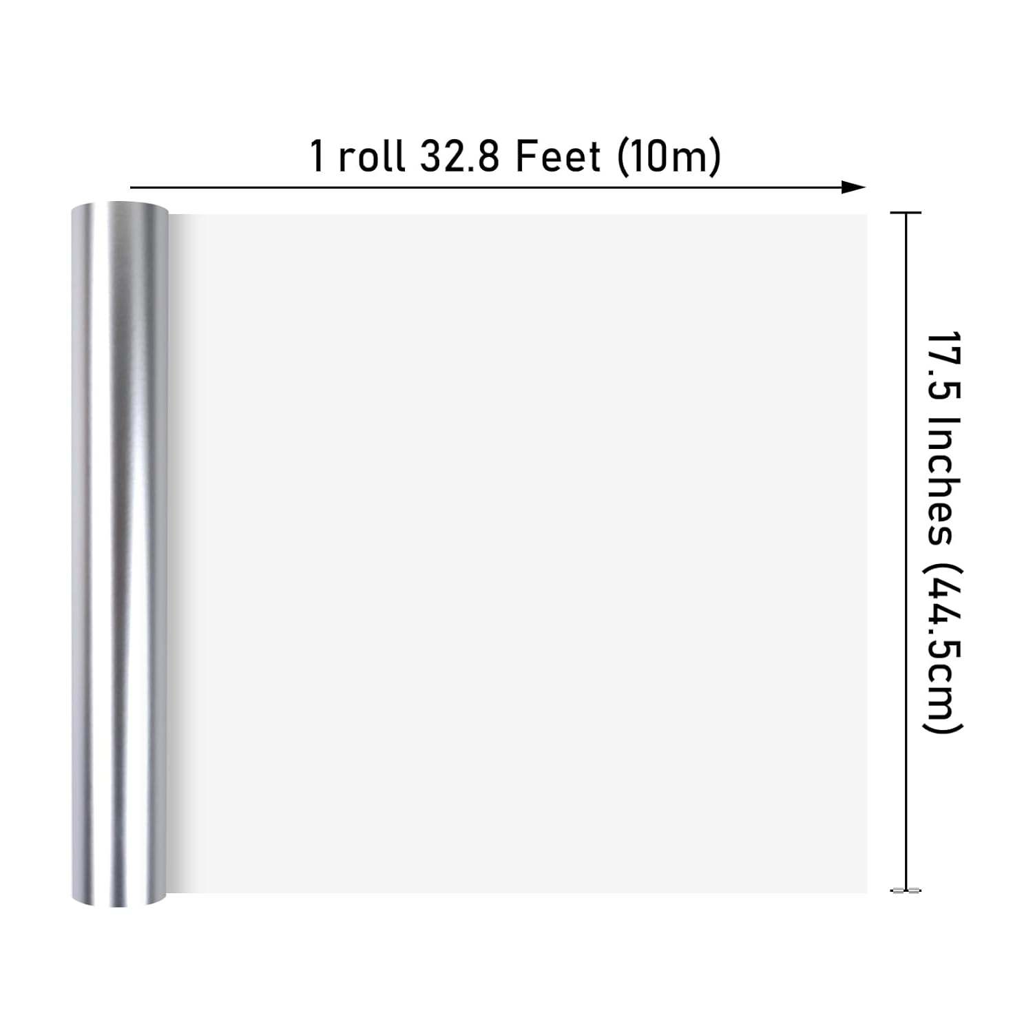 Matte Metal Silvery Wrapping Paper, Solid Color Paper,Gift Wrapping Paper,Perfect For Wedding,Valentine'S Day,Birthday, Christmas,Baby Shower,Diy Bouquet (17 Inches X 32.8 Feet)