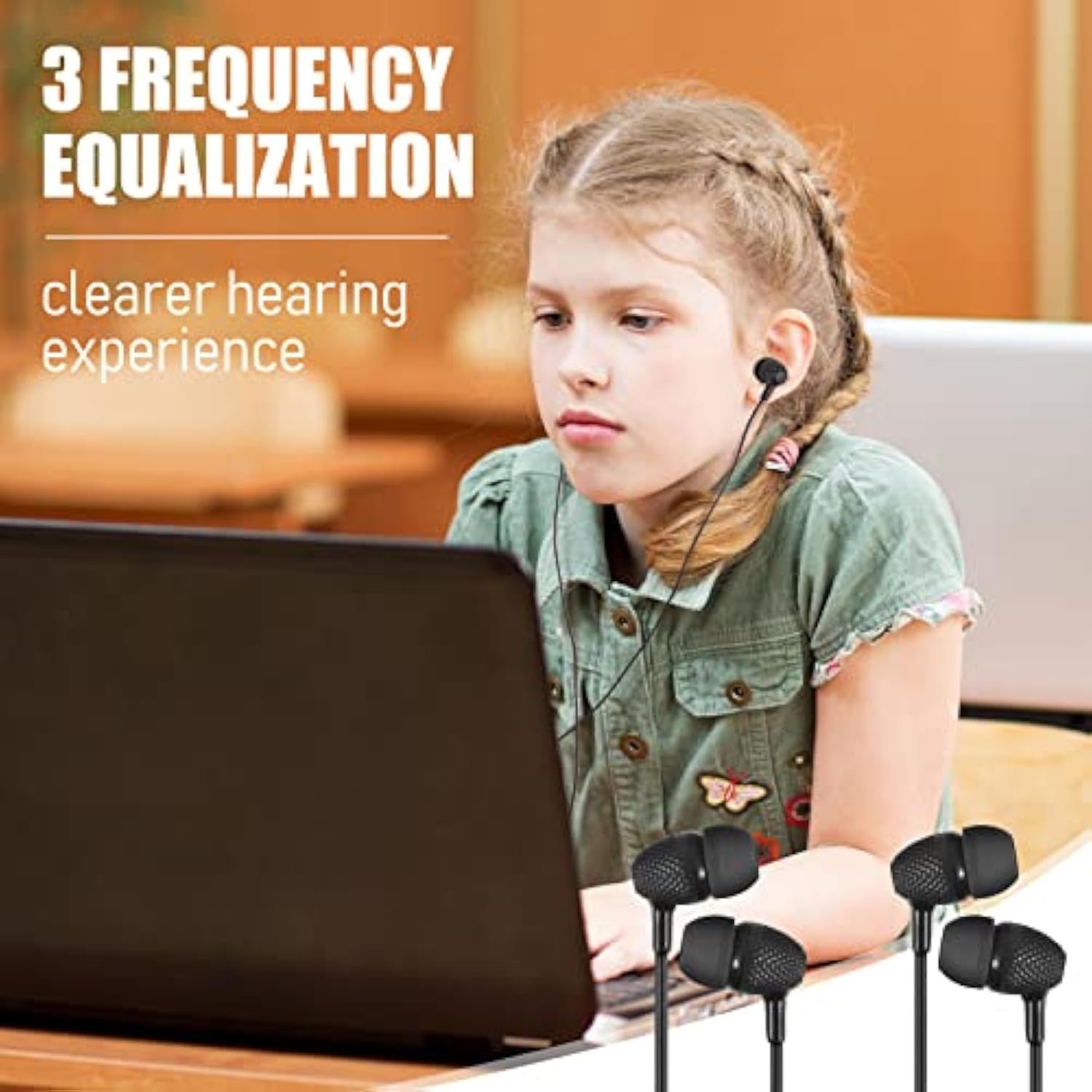 200 Pack Earbuds Bulk Kids Earphones 3.5 Mm Classroom Headphones For Students