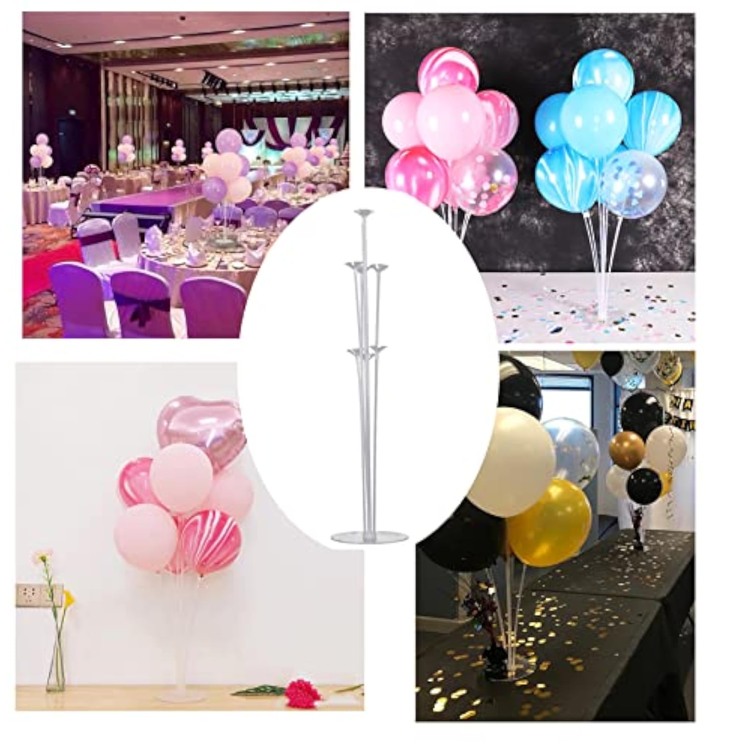 2 Sets Of Balloon Stand Kits 28'' Balloon Arch Kit With Base, Reusable
