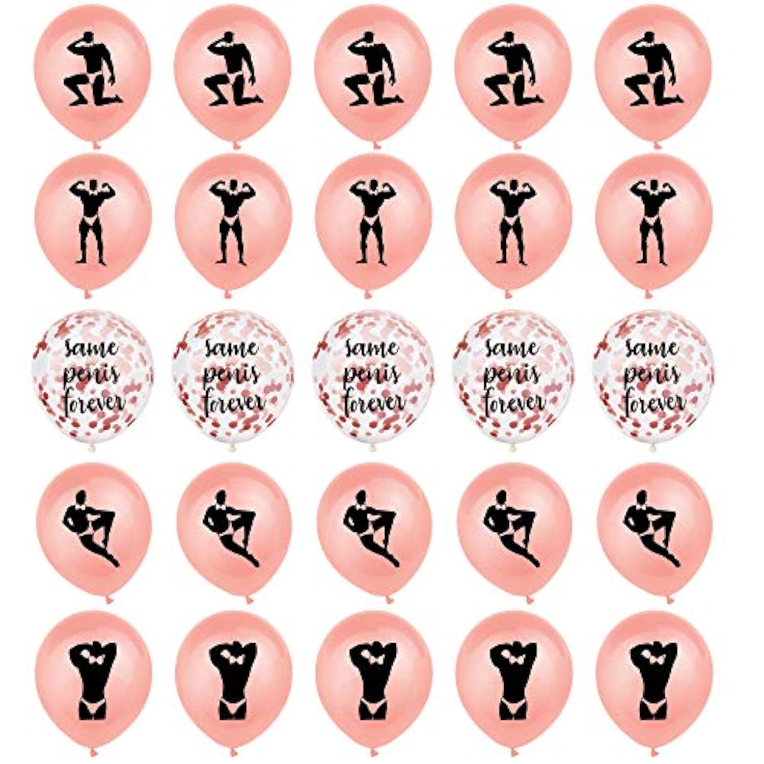 40Pcs Rose Gold Bachelorette Party Balloons, Bachelorette Party Decorations Set, Hen Party Decorations, Bridal Shower Decorations, Engagement Party Decorations Supplies Kit