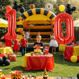 40" Mouse Number 1 Balloon – Black Mouse Head & Red Balloon for Parties