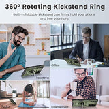 Samsung Galaxy S22 Plus Case With Camera Cover & Kickstand - 360 Rotate Ring Stand, Magnetic Magnet Protective Phone Cover - Green