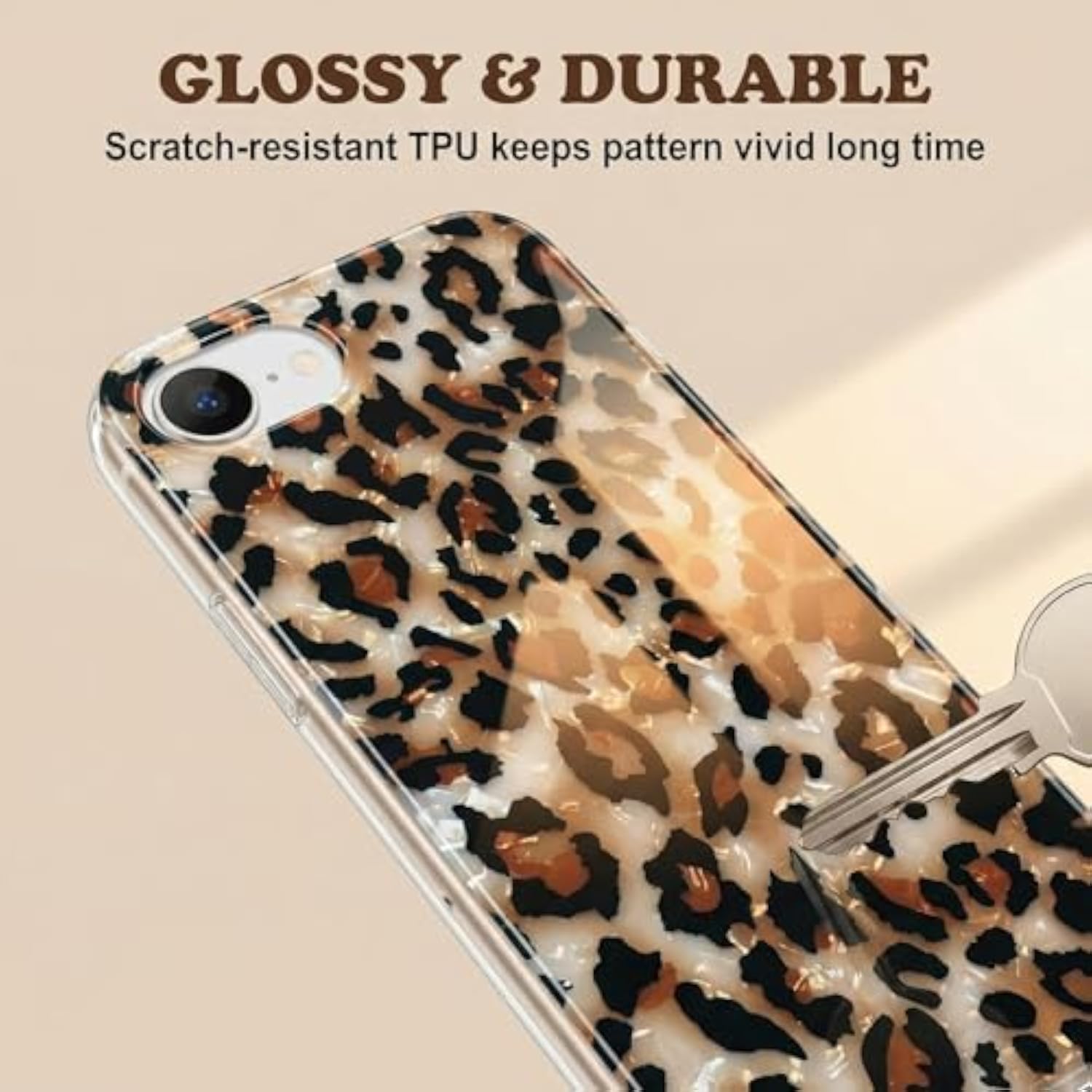 Luxury Cheetah Print Leopard Girly Silicone Case for iPhone 16E and iPhone 17E