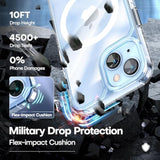 3 In 1 Magnetic For Iphone 14 Case Clear, [Compatible With Magsafe] With 2X Screen Protectors, -Grade Drop Protection Shockproof Slim 14 Cover 6.1 Inch