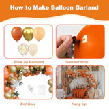 Fall Balloon Arch Kit with Orange Sand Gold Balloons for Baby Shower or Birthday