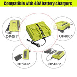 Op401 Dual Battery Rapid Charger For Ryobi 40V, Compatible With Ryobi 40V 6Ah, 5Ah, 4Ah, 3Ah, 2.5Ah, 2Ah Lithium Batteries