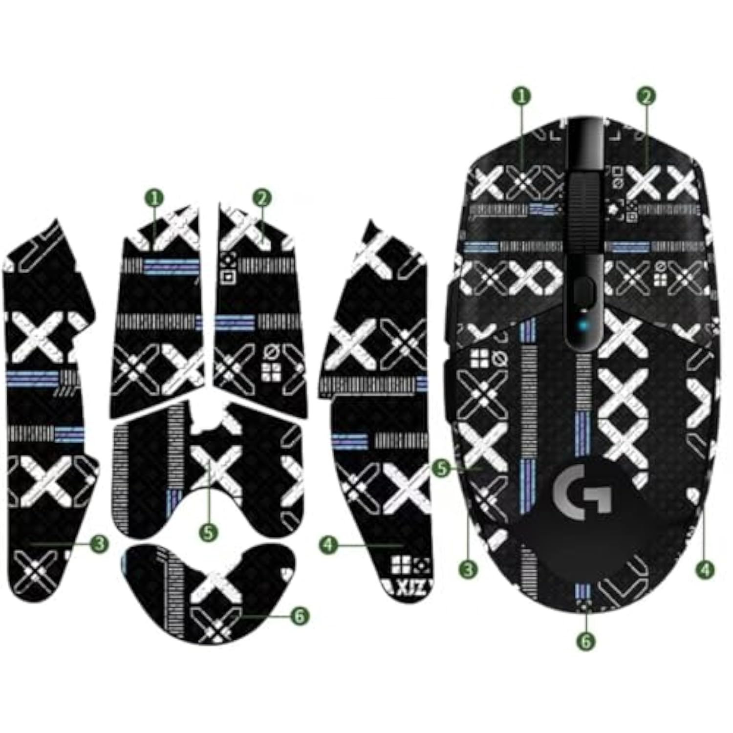 Mouse Anti-Slip Grip Tape Compatible With Logitech Logitech G304 G305 G102 G203 Gaming Mouse (G305)