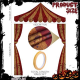 3 Pcs Carnival Decorations Circus Awning Decoration Creepy Carnival Party Decorations Circus Awning Red And White Banner Tent Concession Stand Decor For Halloween Party