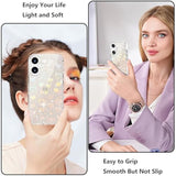 For Iphone 16 Case, Clear Cute Glitter Laser Holographic Heart Pattern For Women Girls, Anti-Yellow Hard Pc Protective Cover Phone Case For Apple Iphone 16 6.1-Inch, Rainbow Heart