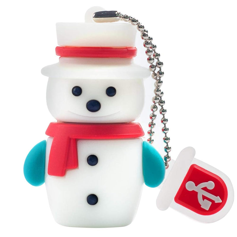 Borlterclamp 32Gb Usb Flash Drive Cute Snowman Model Memory Stick New Year Gif