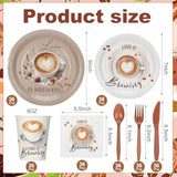 252 Pcs Love Is Brewing Coffee Bridal Shower Party Tableware Set Love Is Brewing Plates Napkins Cups Cutlery For Coffee Lovers Bachelorette Party Decorations Supplies 36 Guests