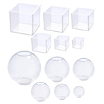 12Pcs Transparent Epoxy Resin Molds Silicone Set, Clear Silicone Molds For Epoxy Resin Include Seamless Sphere Resin Molds,Deep Cube,Molds For Resin Casting