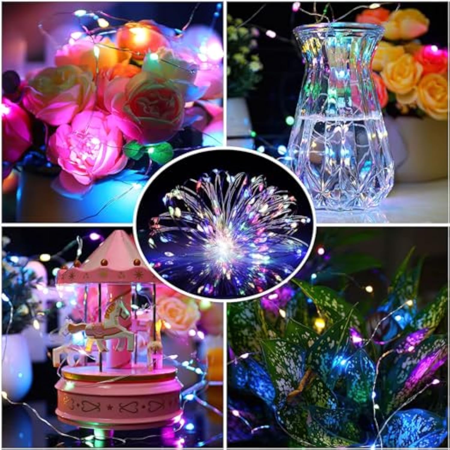 12 Pack Fairy Lights Battery Operated, 7Ft 20 Mini Led Fairy Lights Silver Wire Twinkle Lights For Diy, Parties, Wedding