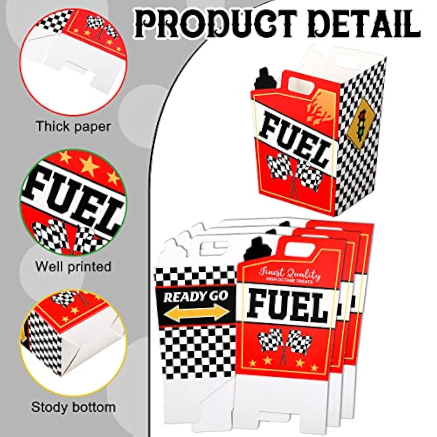 12 Pcs 7.1'' X 5.5'' Big Race Car Centerpieces Bucket Racing Birthday