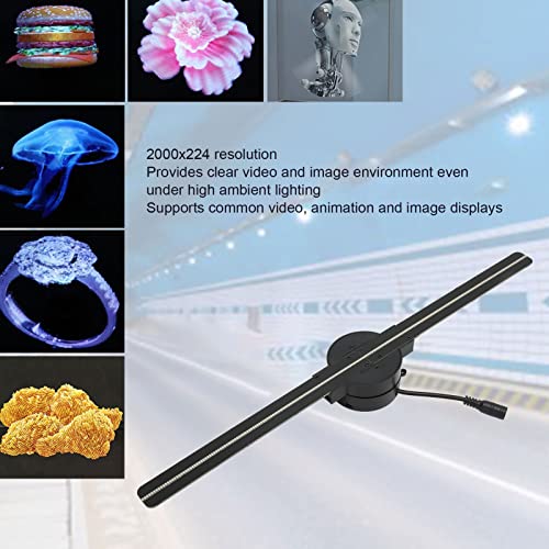 3D Hologram Fan, 16.5In 3D Hologram Projector With 224 Hd Led Light Beads 2000X224 3D Hologram Projector Advertising Display For Business Store Advertising