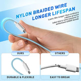Charging Usb C Watch Phone Charger 3 In 2 Cable, Compatible With Apple Watch Ultra Se Series 1-8, Universal Travel Multi Devices All In One Cord, 4Ft/1.2M-Blue