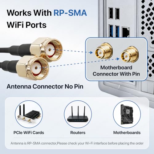 Wifi 6E 2T2R Moving Dual Band 2.4G/5G/6Ghz Antenna For Msi Mpg B460I B550I Gaming Edge/Meg Z390 Godlike Ace Pc Desktop Computer