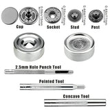 12 Sets 15Mm Snap Buttons Fastener Kit No Sew Removable Metal Heavy Du