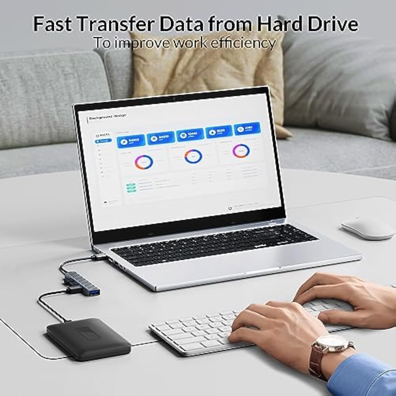 Usb Hub For Laptop, Usb Splitter For Laptop Aluminum Usb A, Multiple Usb Port