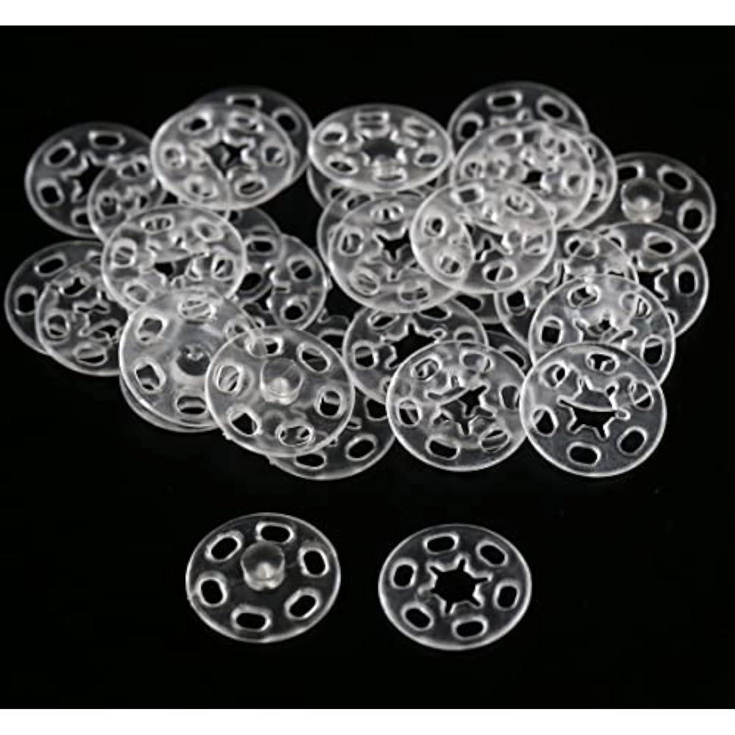 18Mm (23/32 Inch) Transparent Sewing Plastic Snap Buttons For Sewing G