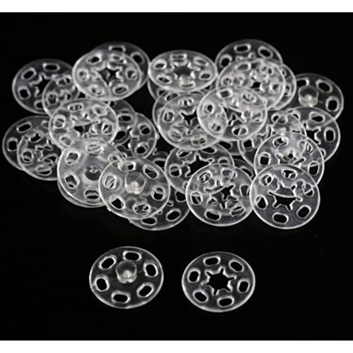 18Mm (23/32 Inch) Transparent Sewing Plastic Snap Buttons For Sewing G