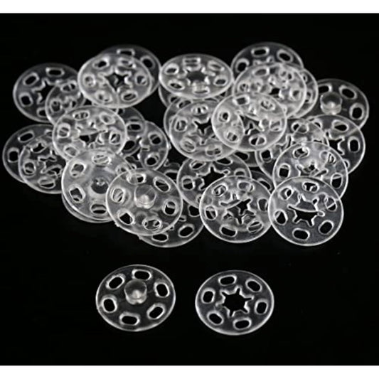 18Mm (23/32 Inch) Transparent Sewing Plastic Snap Buttons For Sewing G