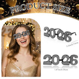 2026 Number Glasses Black Diamond Plastic for New Year Party Photo Props