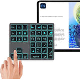 Backlit Buetooth Keypad For Ipad Procreate, Rechargeable Keyboard For Procreat