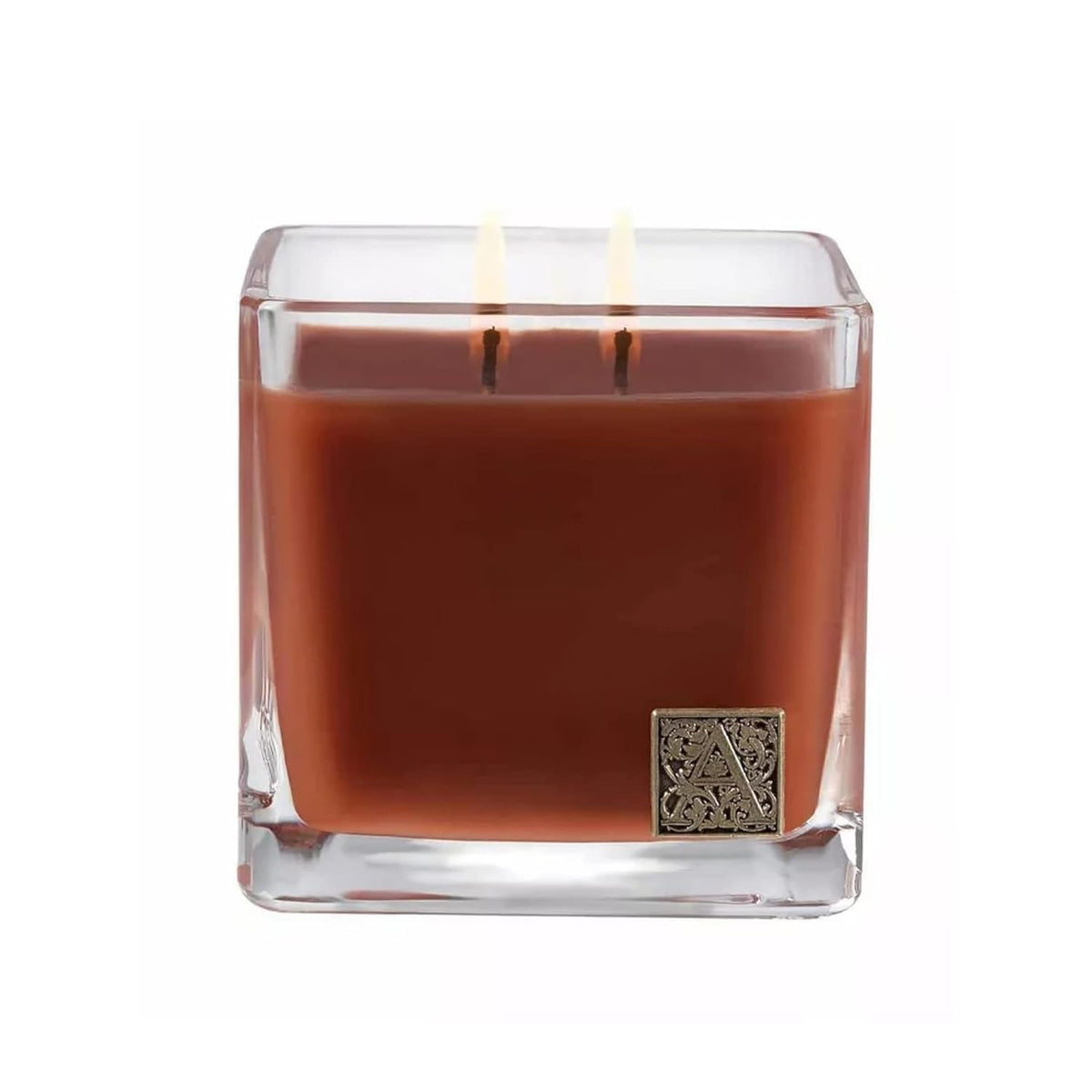 Pumpkin Spice Medium Glass Cube 12Oz Candle By