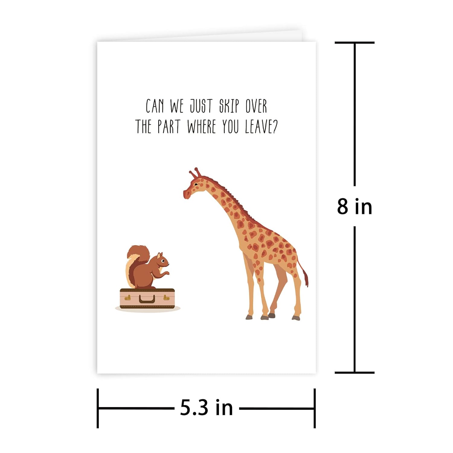 Sweet Goodbye Card, Thoughtful Friends Farewell Card, Moving Away Card, Skip Over The Part Where You Leave